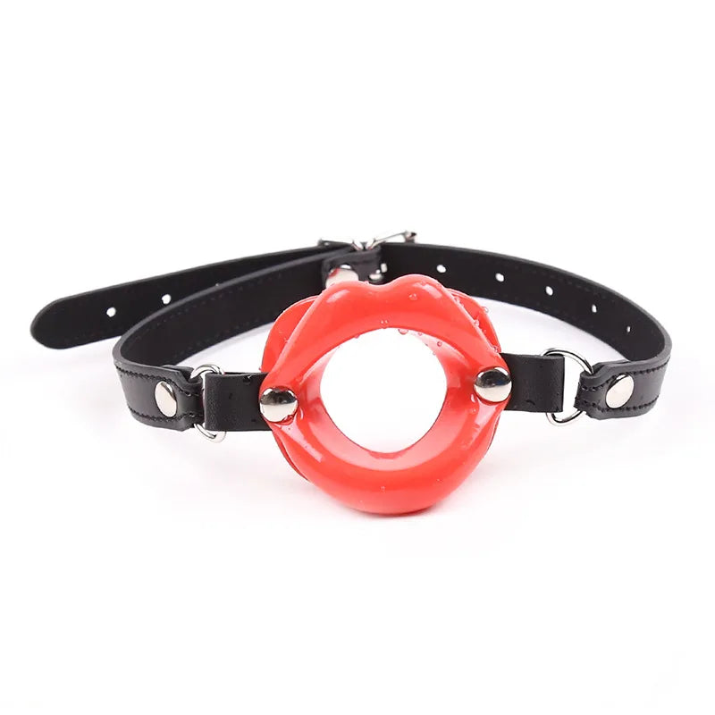 BDSM Ball Gag for Submissive Silicone Slave Throat Mouth Open Gags PU Leather Harness,Bondage Restraints,Sex Toys for Couples