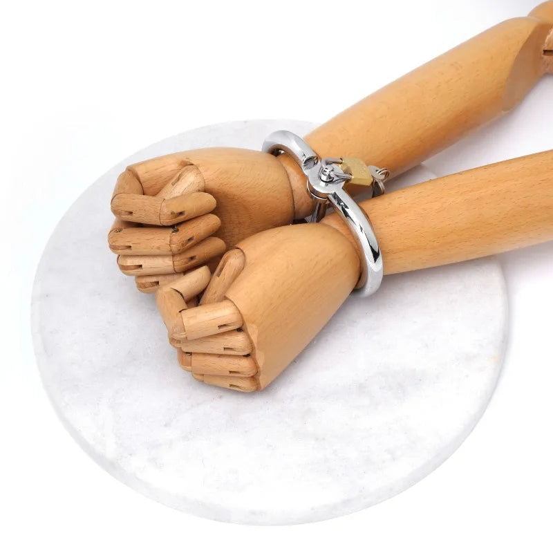 SM Metal Handcuffs BDSM Toys Sex Games Restraints Detachable Cuff Wrist Bondage Bracelet Erotic Sex Toys Roleplay for Couple
