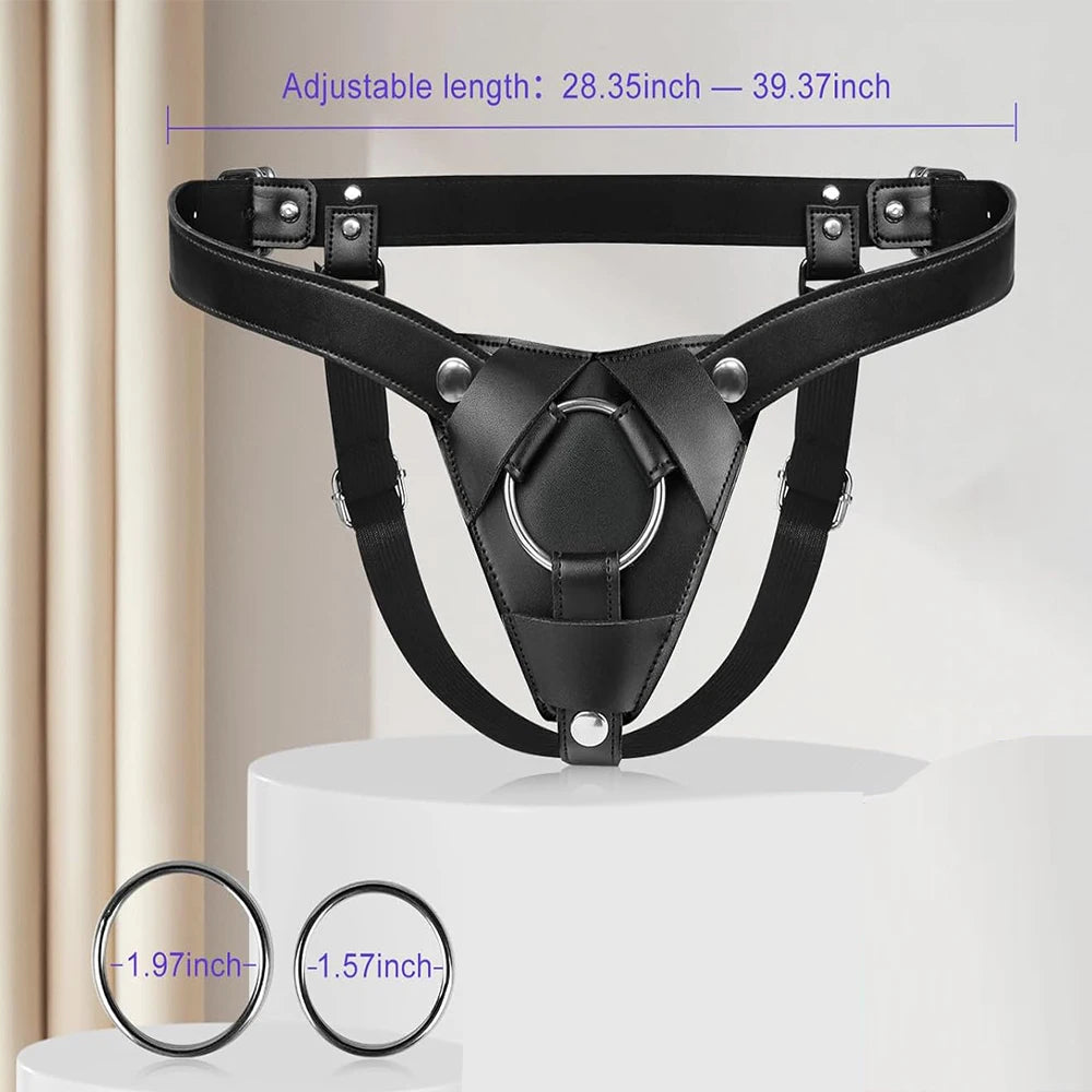 Strap On Dildo Harness Adult Sex Toys for Women Men Pegging Dildo Adjustable Waist and Thigh Soft Nylon Vegan Leather Belt toys