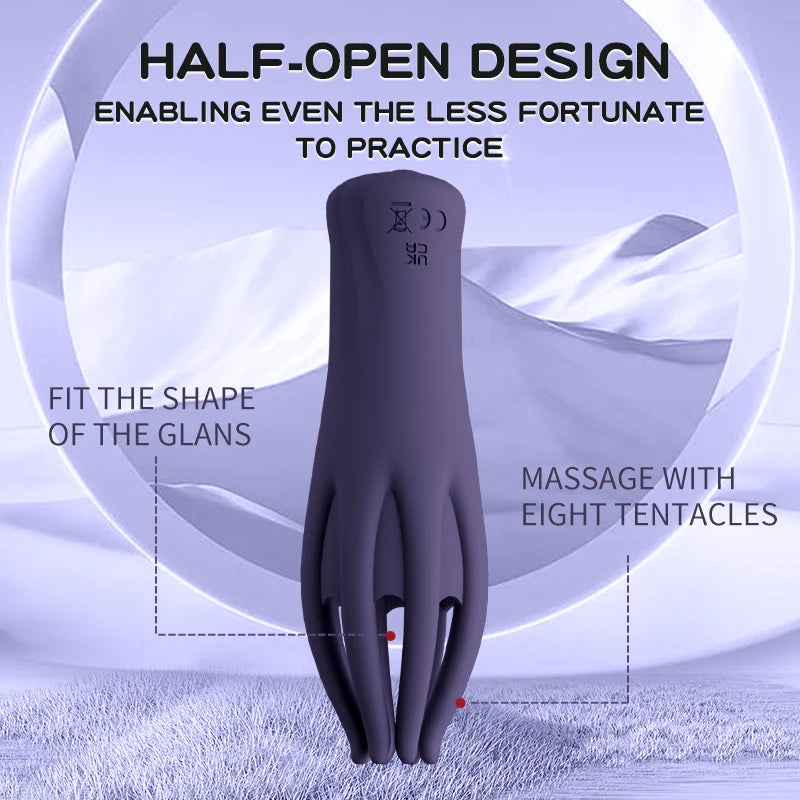 Male Glans Stimulate Massager 10 Modes Penis Delay Trainer Vibrator Rotate Masturbator Automatic Oral Climax Sex Toys For Men 18