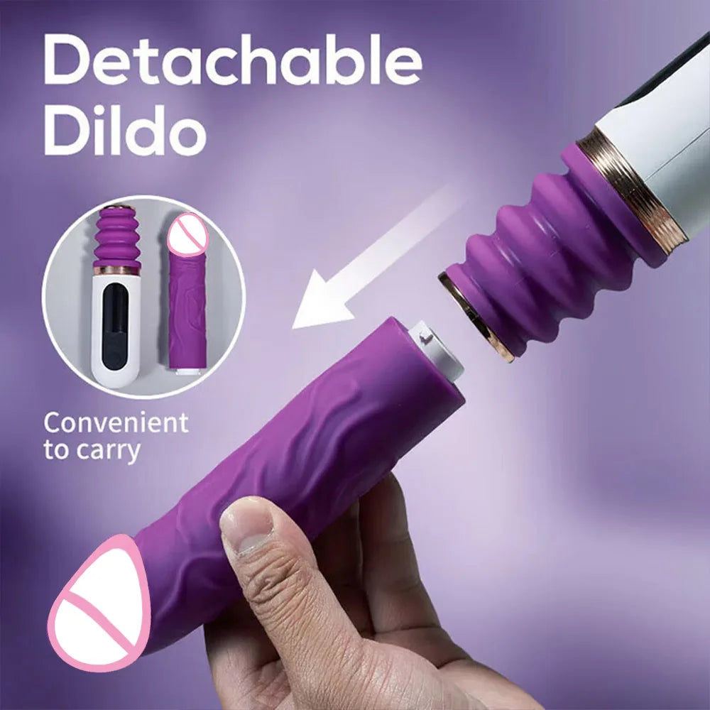Sex Thrusting Machine for Woman G Spot Automatic Masturbation Dildo Sex Machine Automatic Telescopic Thrusting Dildo Vibrator