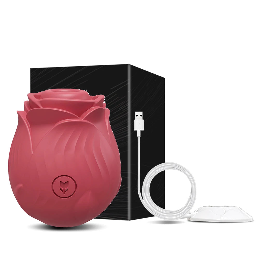 Rose-Toy Clitoris Sucking Vibrator Suction Cup Vacuum Nipple Clitoral Stimulator Female Adult Sex Toy Couple Masturbation Device