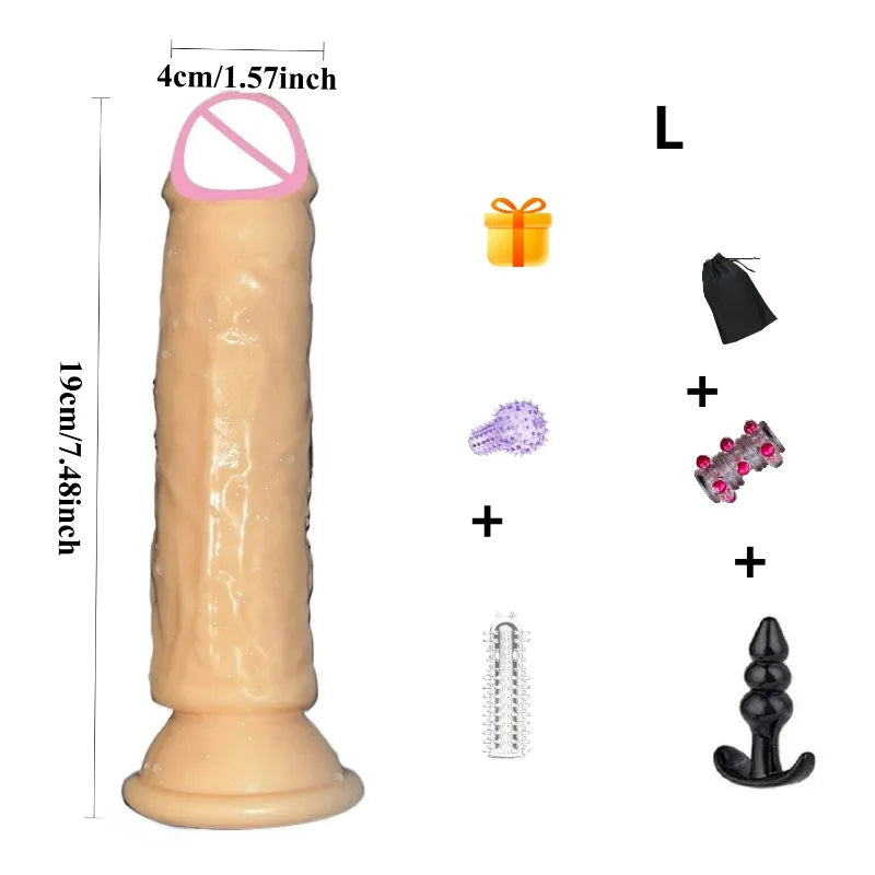 Adult Sex Toys Dildo Adults Fun Jelly Dick Suction Cup Pussy Butt Plug Anal Masturbator Realistic Dildos Safer Sex Products 18+