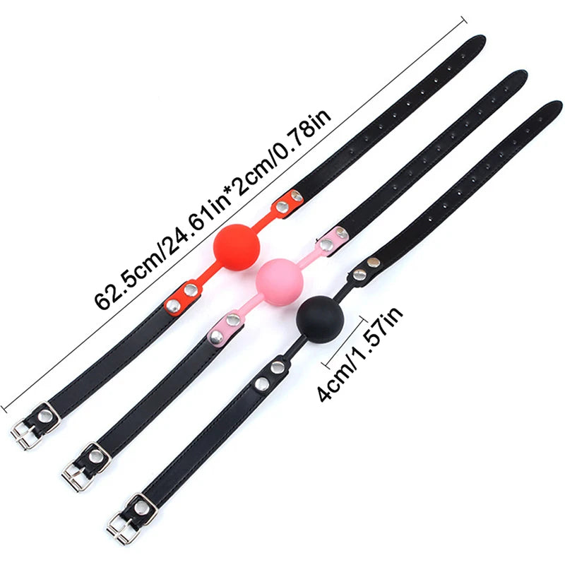 Hot！4 Colors Soft Silicone Gag Ball Woman Sexy Gag Oral Fetish Sex Toys For Couples Oral Fixation Bondage Restraints Erotic Toy