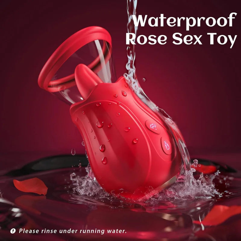 Rose Toy - AI APP Adult Toys for Women 7 Sucking & 10 Tongue 360° Licking & Vibrating, Rose Sex Toy Vibrators for Clit Nipple