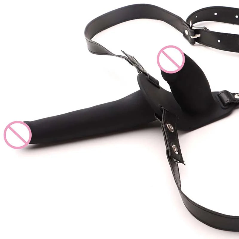 Strap On Wearable Double Penetration Cock G-Spot Dildo Panties for Lesbian Anus Vagina Massager Couples Sex Toys Adult Products