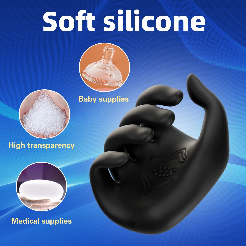 10 Vibrating Modes Male Sex Toys Penis Vibrator Male Masturbator Finger-Shaped Penis Trainer Adult Sex Toy & Games for Men Women