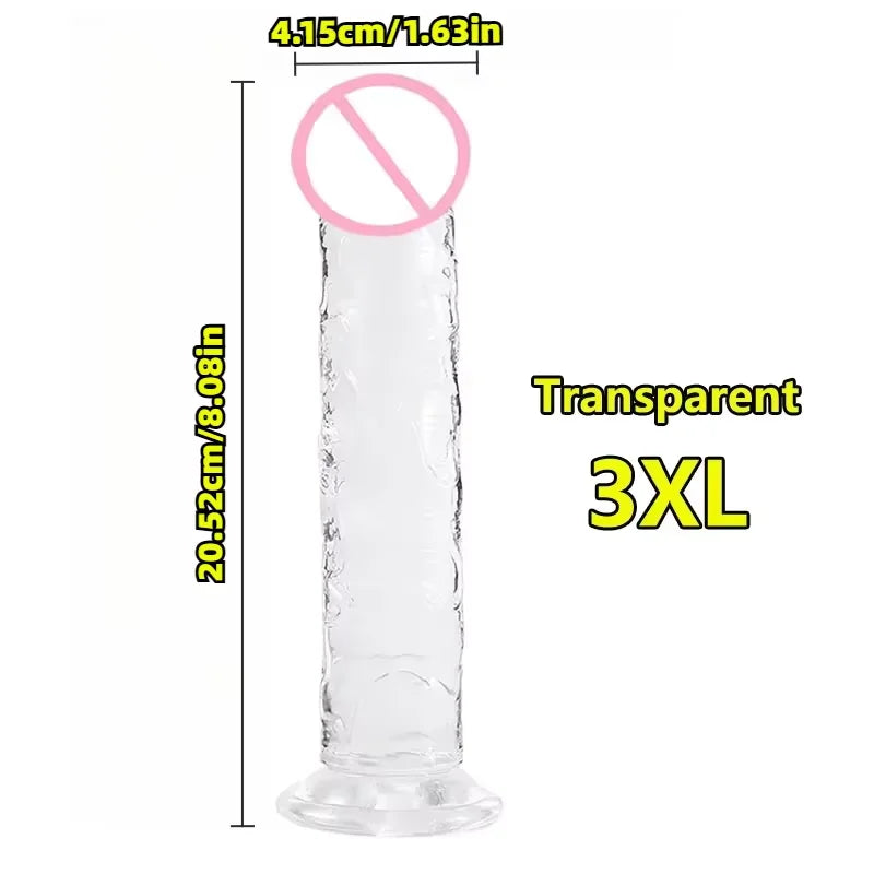 Super Cheap 7 Sizes 5 Colors Realistic Soft Jelly Dildo Suction Cup Adult Sex Toy for Women and Men Vaginal and Anal Masturbator