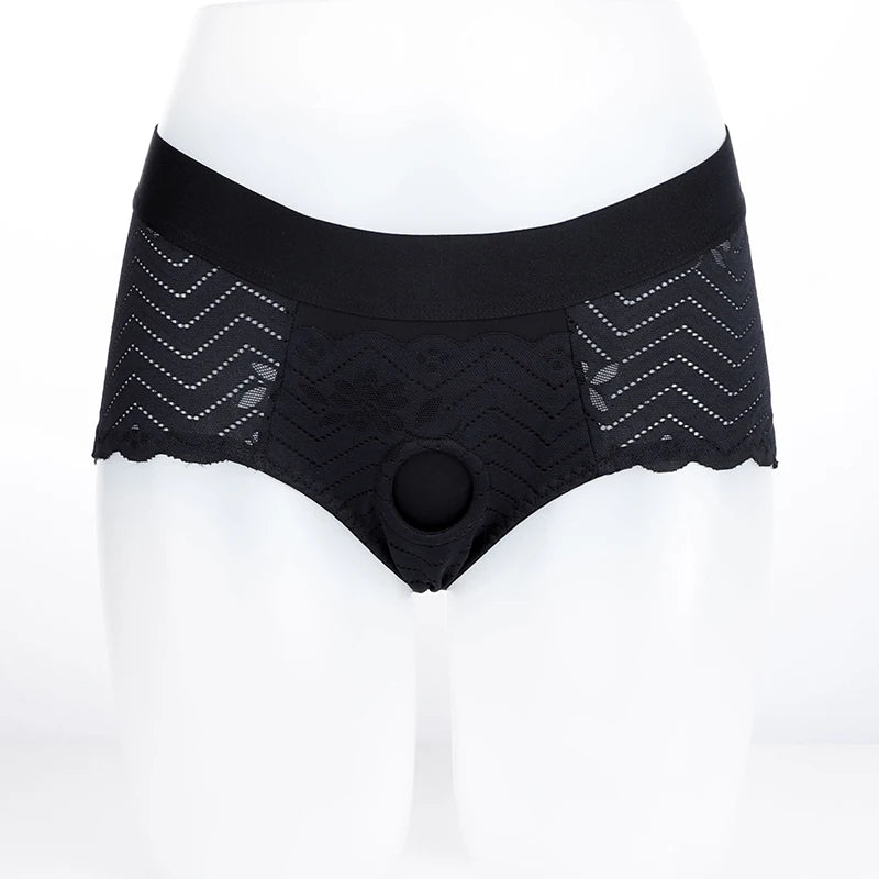 Strap on Harness Panties Underwear Strap-on Strapless Harness Boxers Briefs for Men Women Unisex Lace Strap On Harness Pants