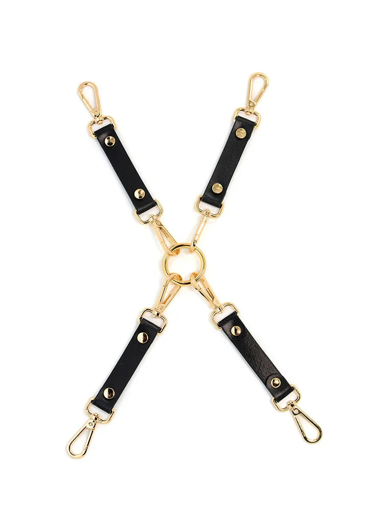 Genuine Leather Cross Buckle Bondage BDSM for Adults not include Handcuffs