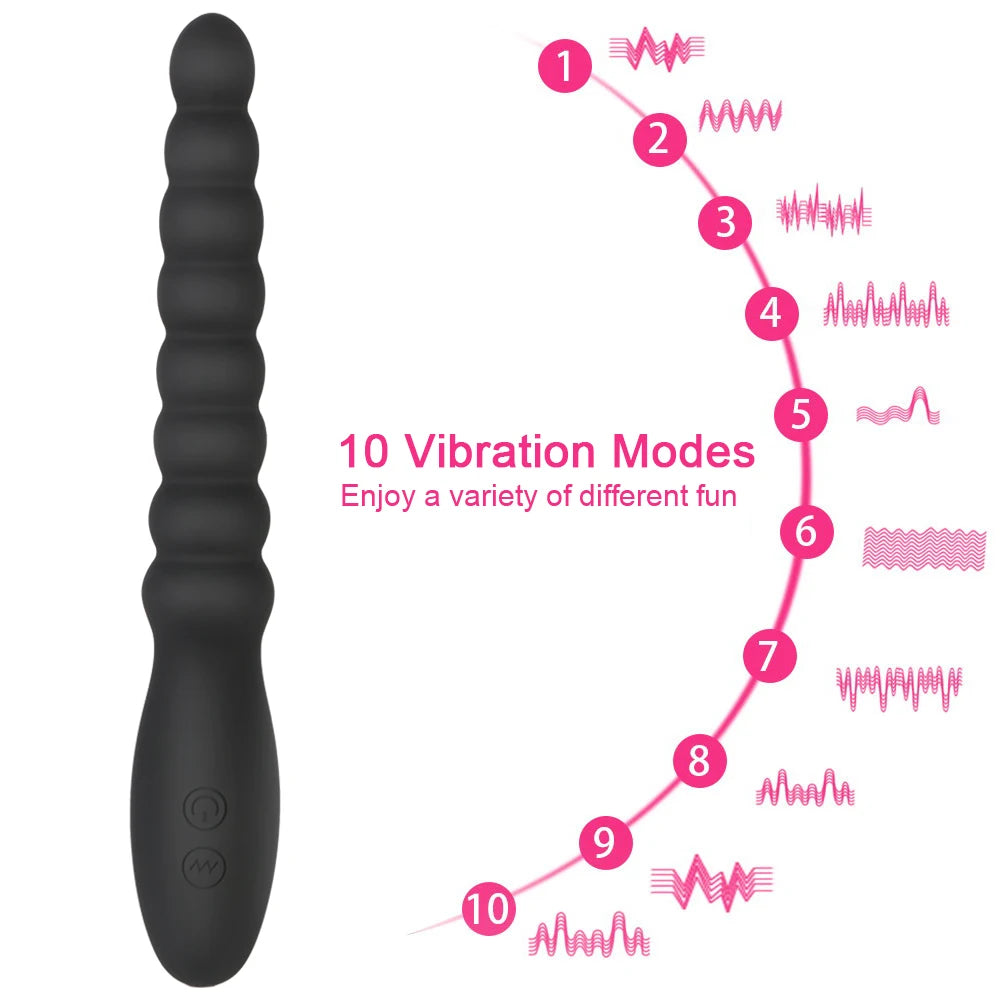 Sex Tools For Couples Butt Plug Anal Plug Silicone Anal Dildo Unisex Sex Toys For Women Men 10 Speed Dual Motor Vibrators