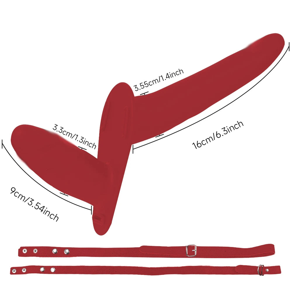 Strap On Double Headed Vibrating Dildo Adjustable Vibrator With 10 Speeds G-spot Vagina Massager Wearable Harness Sex Toy