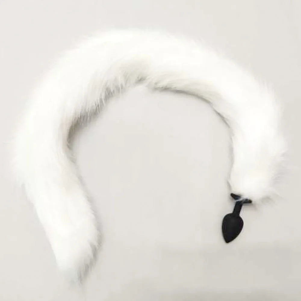 85cm Long FOX Tail Anal Plug Sexy Toys Furry Fox Butt Plug BDSM Flirt Anus Plug For Women BDSM Adult Games For Couples Cute girl