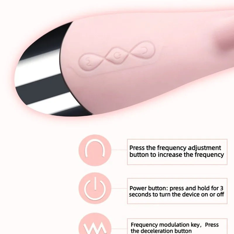 Female Massage Vibrator Sex Toys for Woman Adult Double G-Spot Bibrator Waterproof Clit Stimulator Dildo Vibrator for Adult