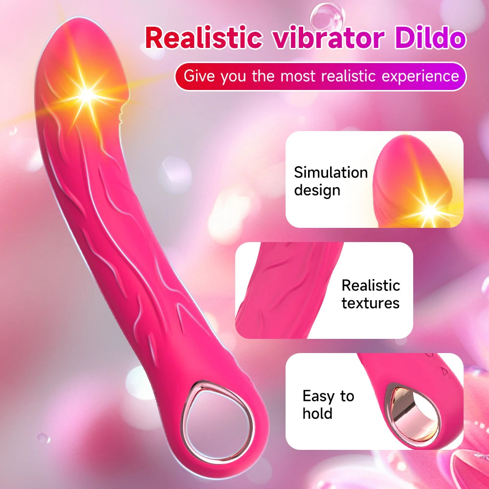 Realistic female dildo vibrator sex toys Clitoral G-spot stimulation devices have 10 powerful vibration modes for adult sex toys