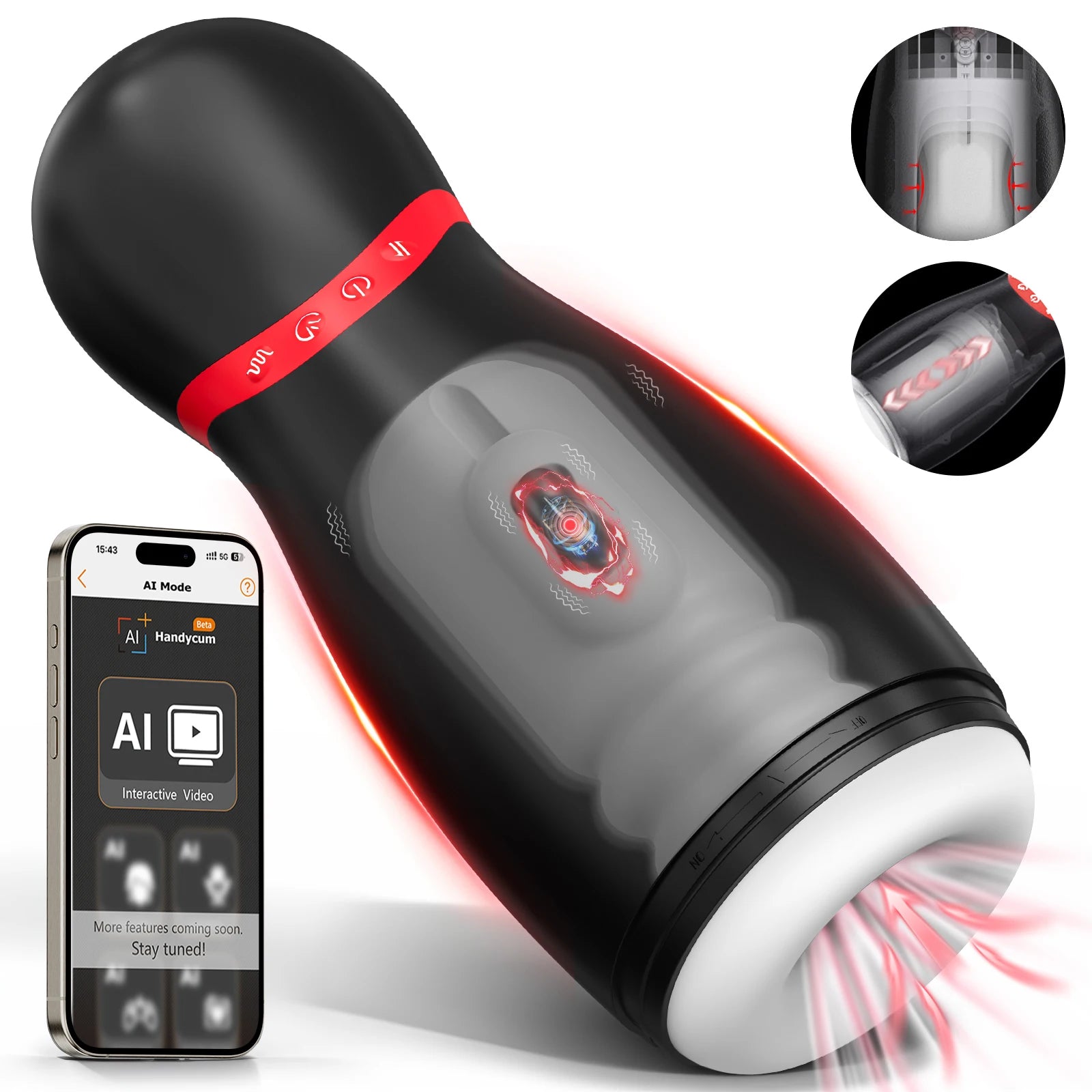 Sex Toys for Men Automatic APP Control Male Automatic  Telescopic Sucking Male Masturbation Cup Pocket Pussy Realistic Vagina