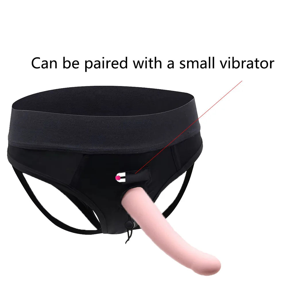 Silicone Strap On Dildo Panties, Realistic Harness Underwear with Removable Dildo for Women Lesbian Couples, Adjustable Strap-on