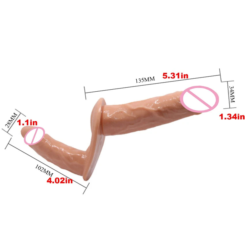 Strap On Wearable Penis Double-Ended G-Spot Dildo for Lesbian Soft Silicone Vagina Anus Massager Couples Sex Toys Adult Products