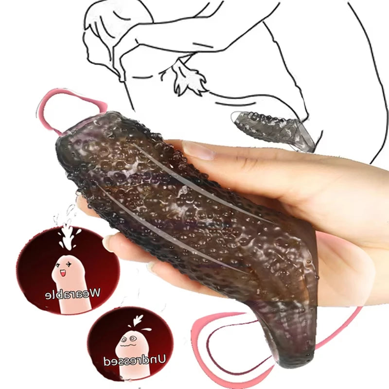Delay Ejaculation Penis Sleeve Extender Sex Delay Penis Extension Anal Plug Sex Toys For Men No Vibrator For Women Sex Products