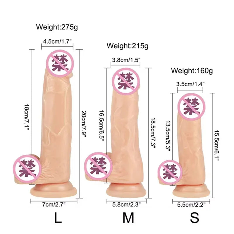 Adjustable Strap On Harness with Realistic Suction Cup Dildo, Pegging Strap-on Panties Set for Women Men Couples, Multiple Sizes