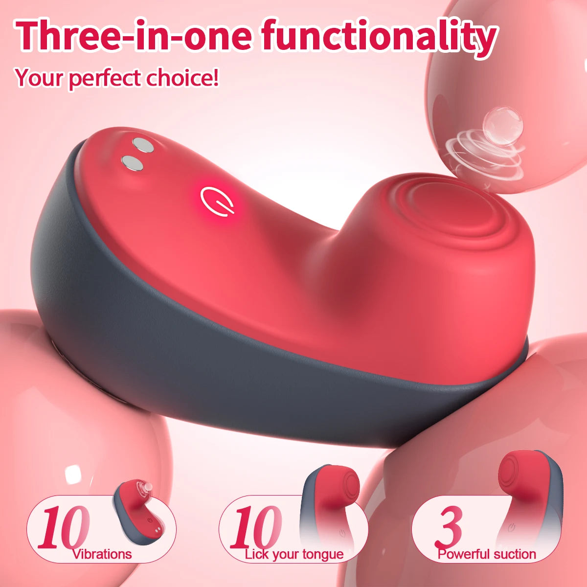 Sex Toys - Rose Vibrator, 10 Vibration Modes, for Clitoral and Nipple Stimulation, Adult Toys for Women or Couples' Pleasure