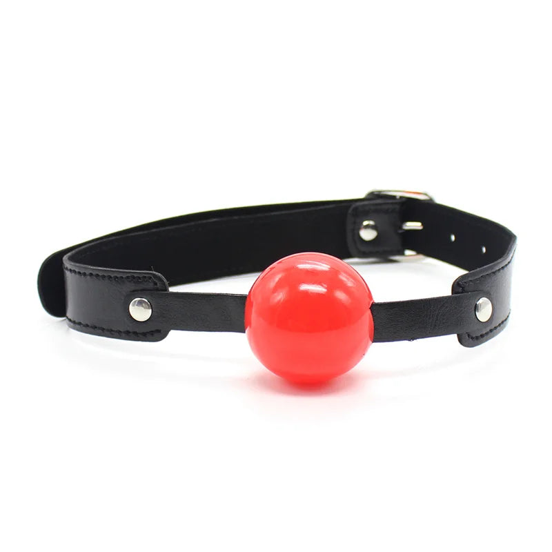 BDSM Ball Gag for Submissive Silicone Slave Throat Mouth Open Gags PU Leather Harness,Bondage Restraints,Sex Toys for Couples