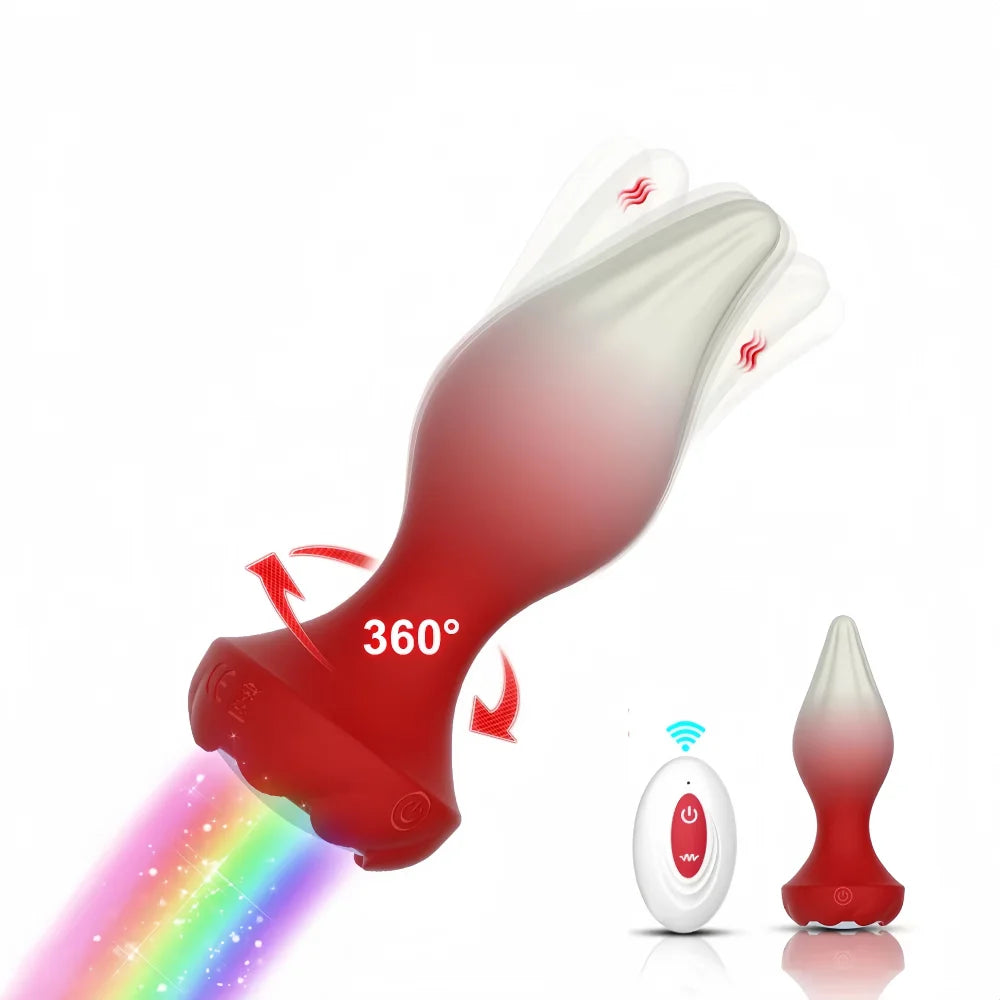 Prostate Massager Vibrator Sex Toys Men Anal Plug 9 Tension Shock Flapping Thrusting Vibrating Butt Plug for Gay Adult Toy