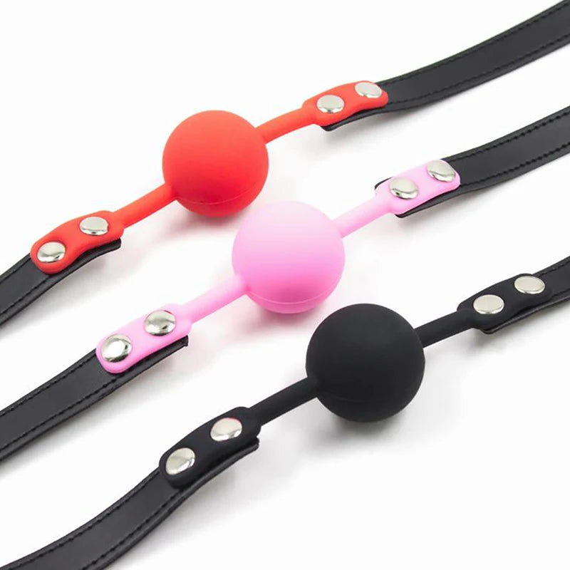 Hot！4 Colors Soft Silicone Gag Ball Woman Sexy Gag Oral Fetish Sex Toys For Couples Oral Fixation Bondage Restraints Erotic Toy
