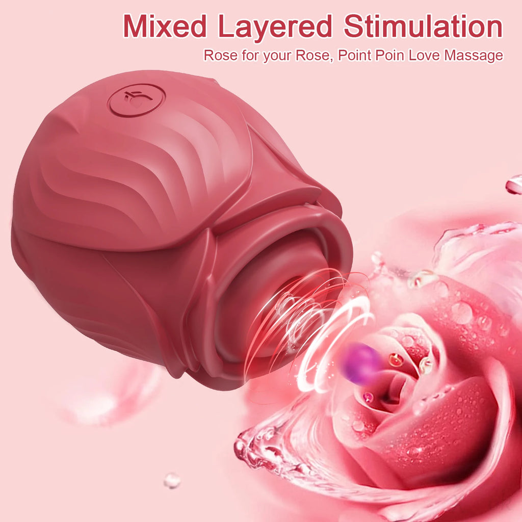 Rose-Toy Clitoris Sucking Vibrator Suction Cup Vacuum Nipple Clitoral Stimulator Female Adult Sex Toy Couple Masturbation Device