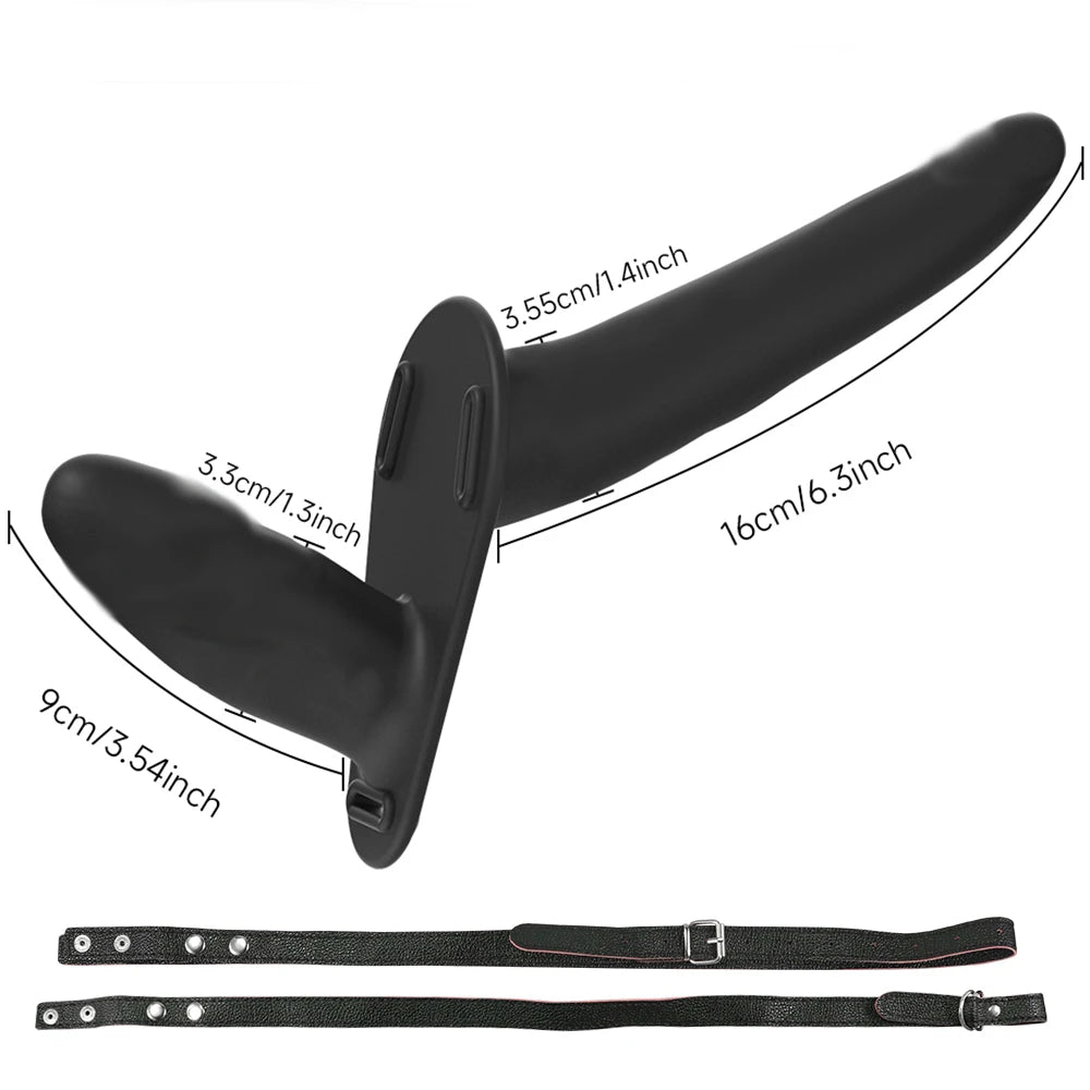 Strap On Double Headed Vibrating Dildo Adjustable Vibrator With 10 Speeds G-spot Vagina Massager Wearable Harness Sex Toy