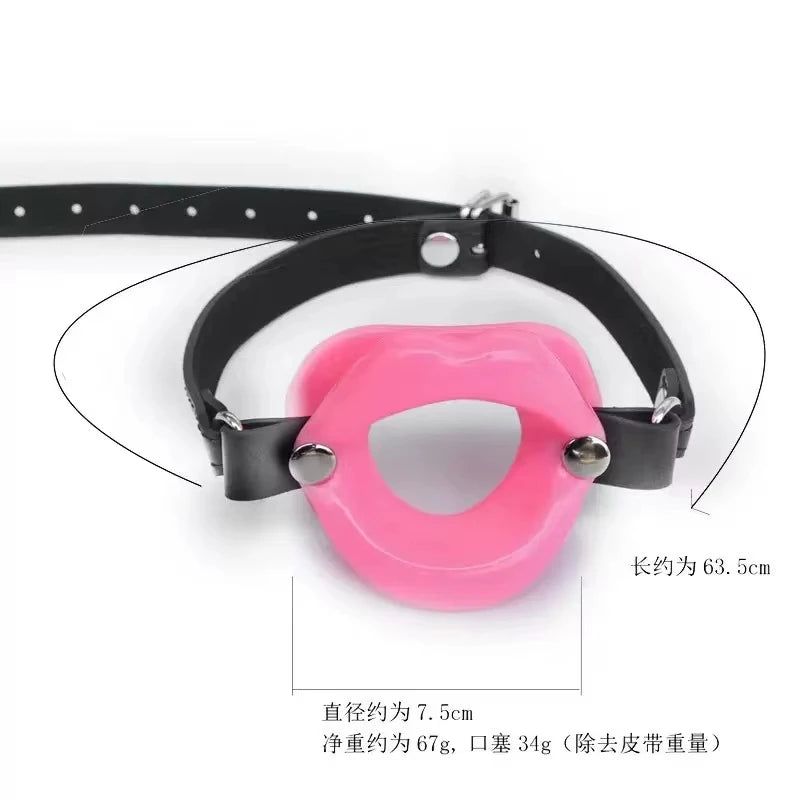 Sex Slave Cock Sucker Mouth Gag Erotic Toys Sexy Lip Oral Sex Gag Bondage Restraints Fetish BDSM Slave Adult Sex Toy For Couples