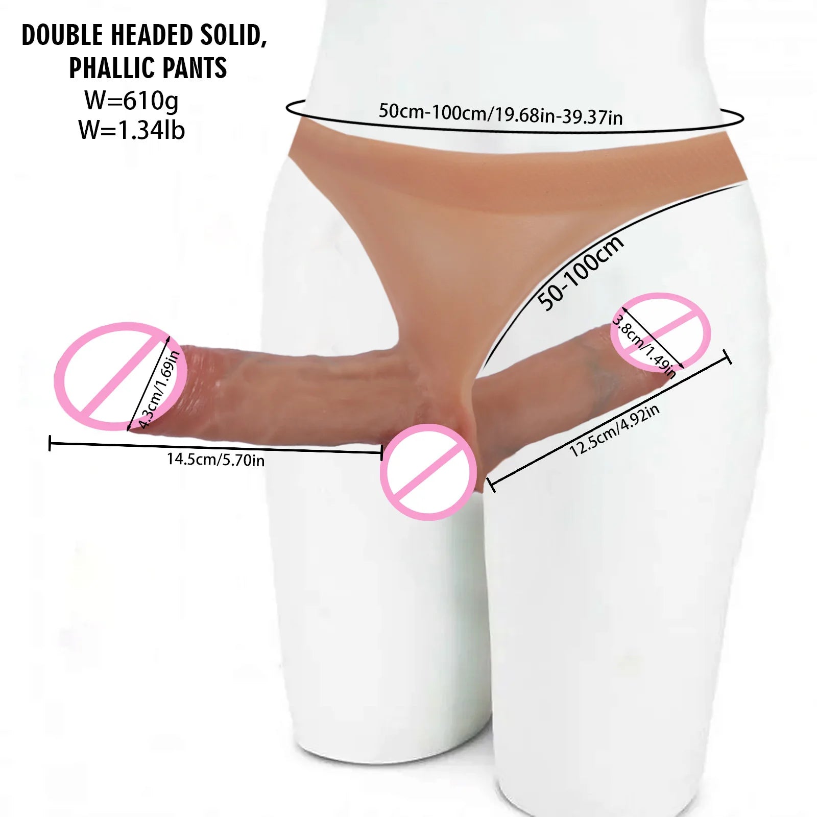 Strap On Wearable Double Realistic Dildos G-Spot Dildo Silicone Panties for Lesbian Anus Vagina Massager Couples Sex Toys Adult