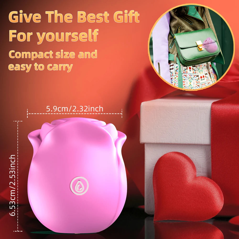 Sucking Vibrator Rose Sex Toy, Clit Sucker Nipple Stimulating Toys for ,Women Female Couples Adult Sex 10 Mind-Blowing Modes