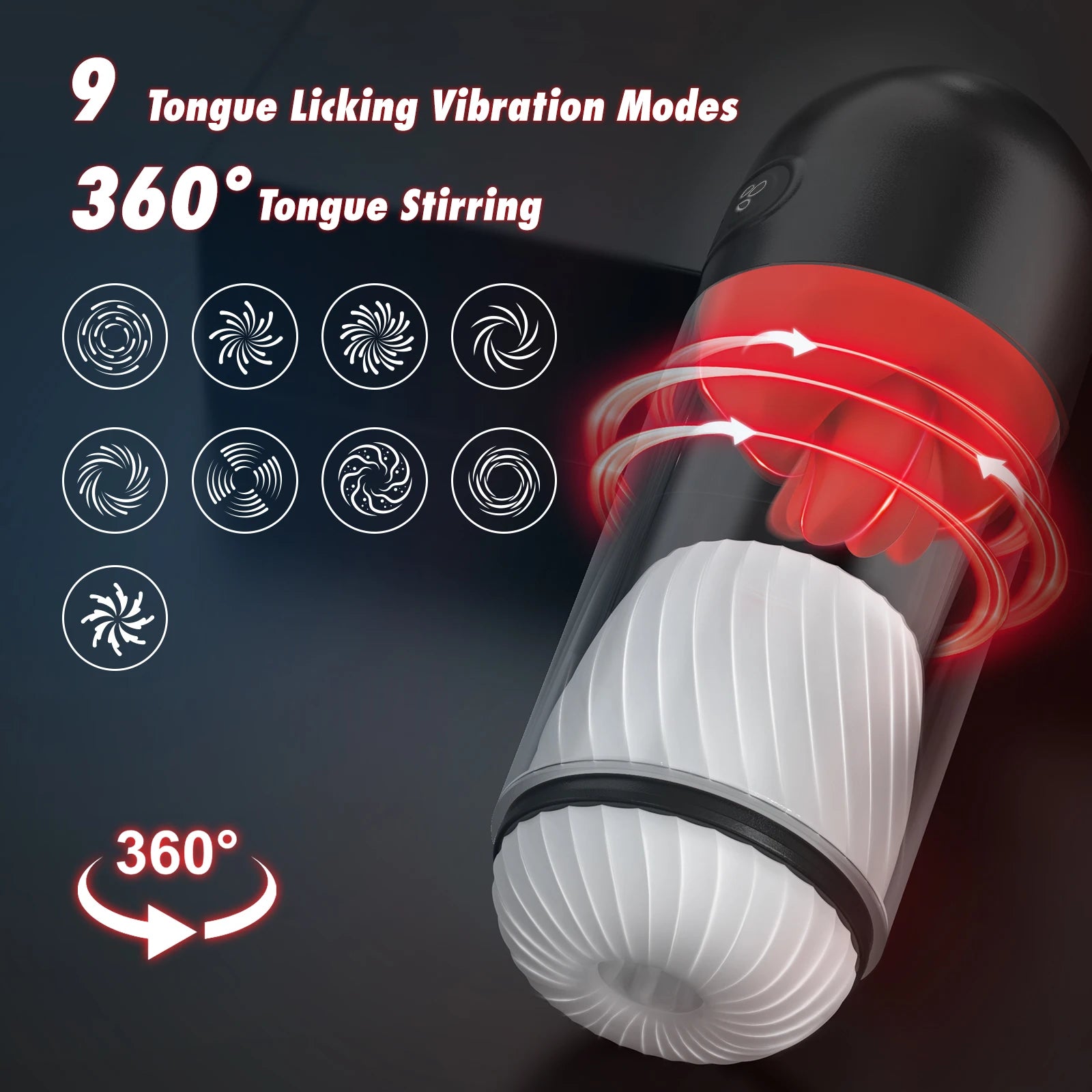 Male Masturbator Sex Toys for Men Penis Vibrator with APP Penis Pump with 9 Vibrating & 360° Tongue Licking Adult Sex Product