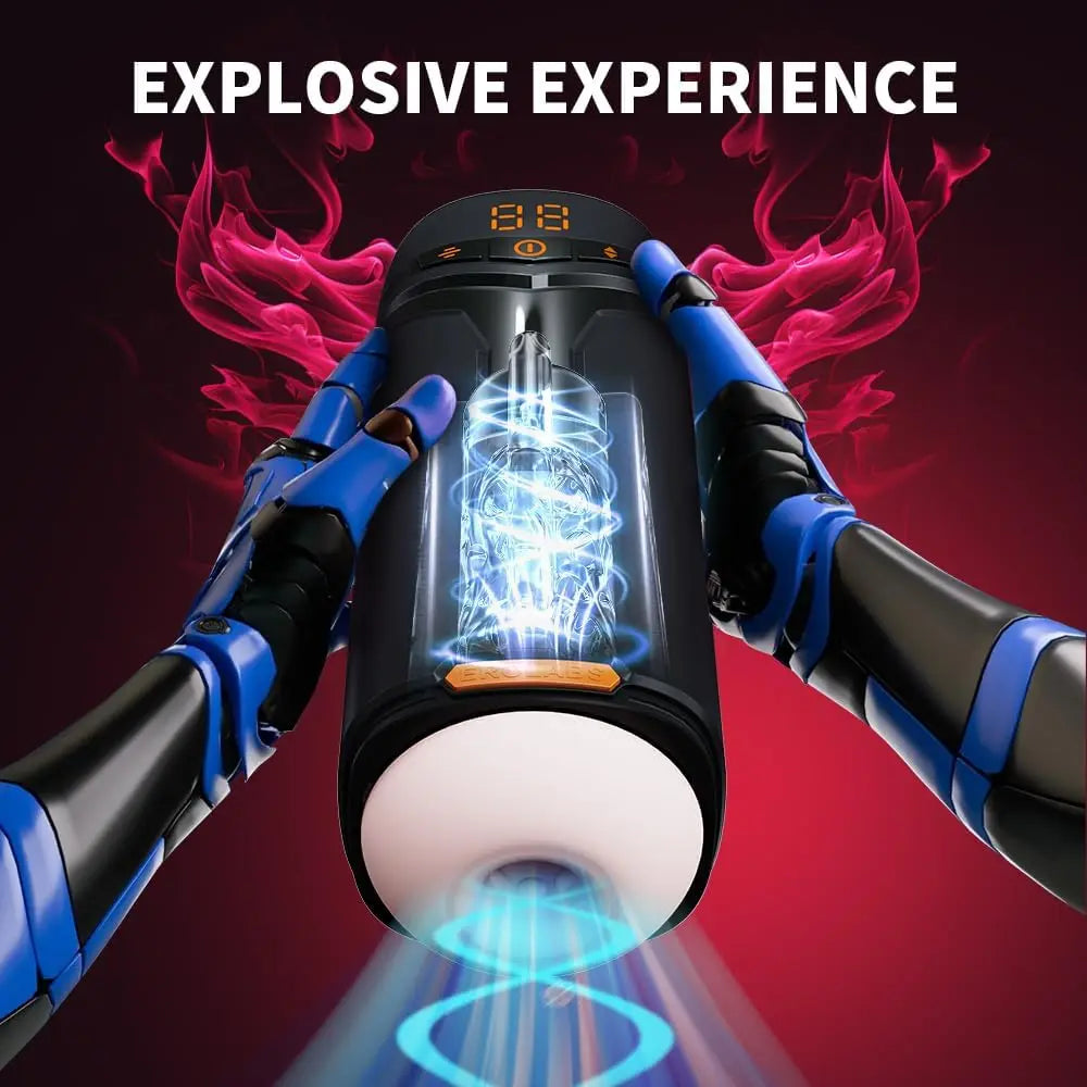 Male Masturbator Male Sex Toys for Men Upgrade Vacuum Pump Thrusting Rotating Vibrating Sucking Licking LCD Adult Toys