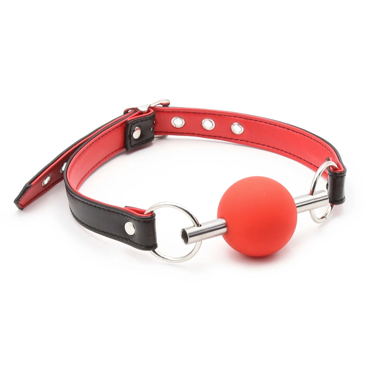 BDSM Ball Gag for Submissive Silicone Slave Throat Mouth Open Gags PU Leather Harness,Bondage Restraints,Sex Toys for Couples