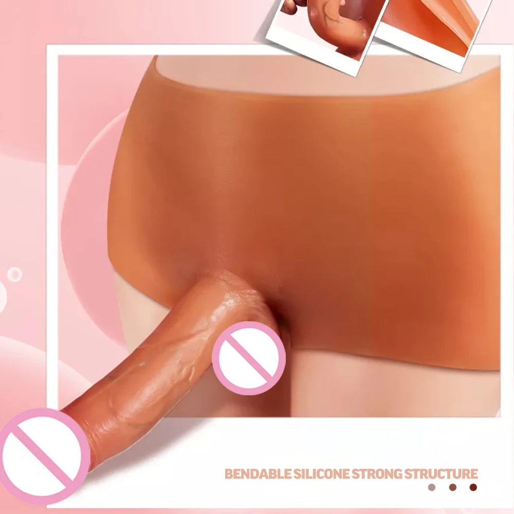 Strap on Dildo High Elastic Silicone Wearable Dildo Panties Large Penis Lesbians Sex Toys Penetration Vagina Anus Orgasm Sex Toy