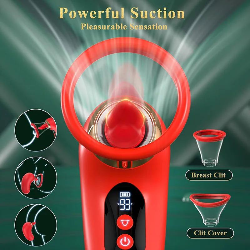 Adult Sex Toys Vibrator Masturbator  Sex Sucking Toys 3-speed Suction and 9-speed Tongue Blowing Toy SXSTQ001