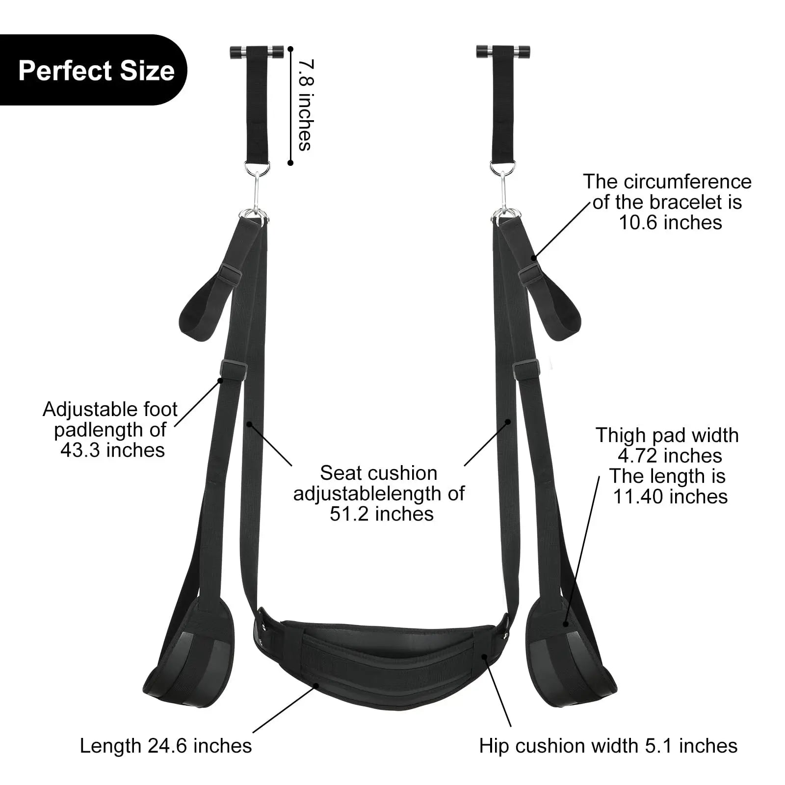 BDSM Upgraded Door Hanging Sex Swing Sex Toys Soft Slings Sex Furniture Fetish Bandage Restraints Adult Sex Swing SM Games