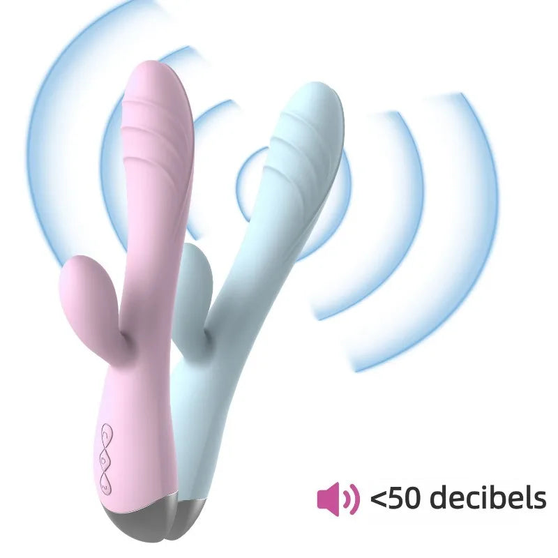 Female Massage Vibrator Sex Toys for Woman Adult Double G-Spot Bibrator Waterproof Clit Stimulator Dildo Vibrator for Adult