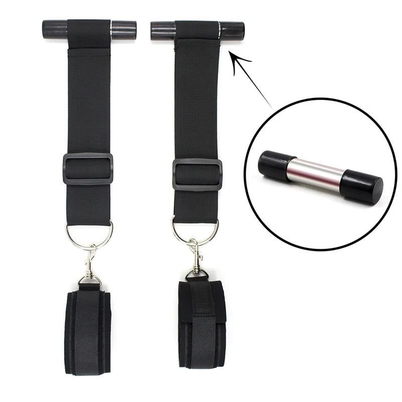 Bdsm Bondage Set Restraint Adult Game Handcuff Neck Collar Wrist Mouth Gag Strap Fetish SM Sex Toy For Woman Couples No Vibrator