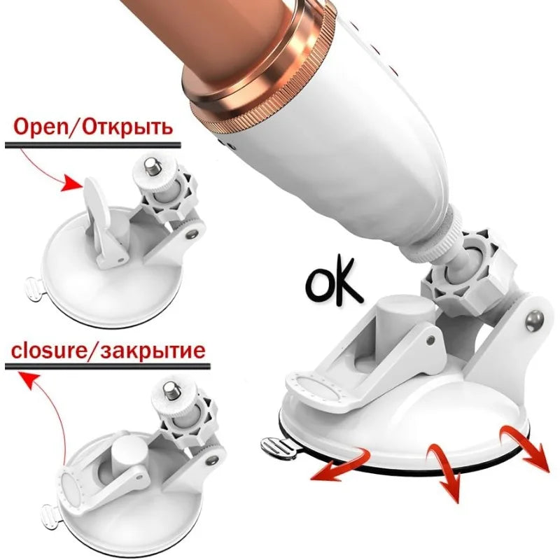 Female Masturbator Dildo Vibrator G-spot Clitoral Anal Orgasm Stimulation Automatic Retractable Massager SM Adult Sex Toy