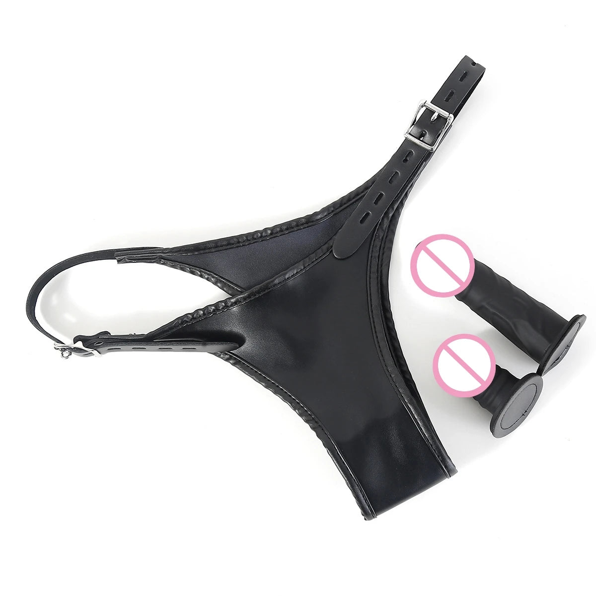 Strap-On Thong with Inner Dildo,Detachable Vaginal Anal Plug Sex,Women Masturbation,Chastity Panties,BDSM Toys