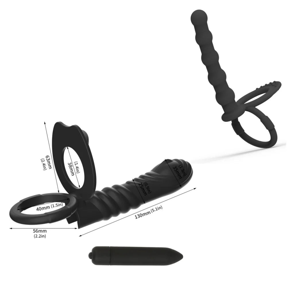 Sex Toys Penetration Anal Butt Plug Penis Cock Ring Dildo Pussy G-Spot Masturbator for Adults Men Women Gay Silicone Anal Beads