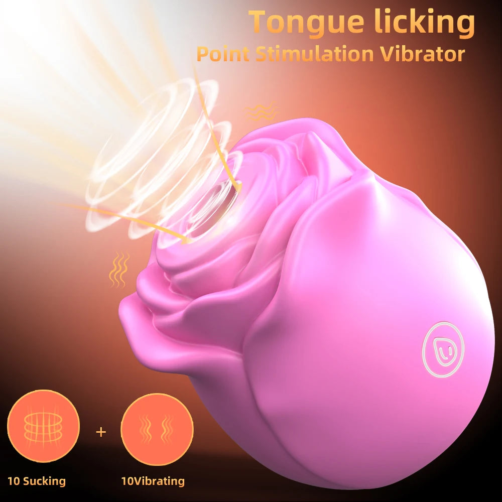 Sucking Vibrator Rose Sex Toy, Clit Sucker Nipple Stimulating Toys for ,Women Female Couples Adult Sex 10 Mind-Blowing Modes