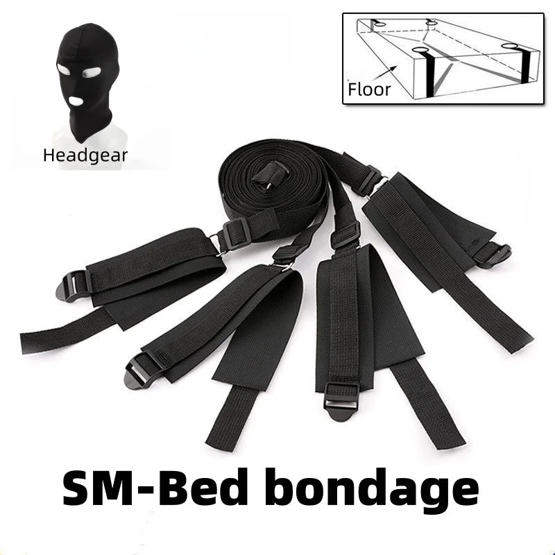 BDSM bed restraint belt set, customized for couples to engage in intimate activities, adult sex toys, bondage belts