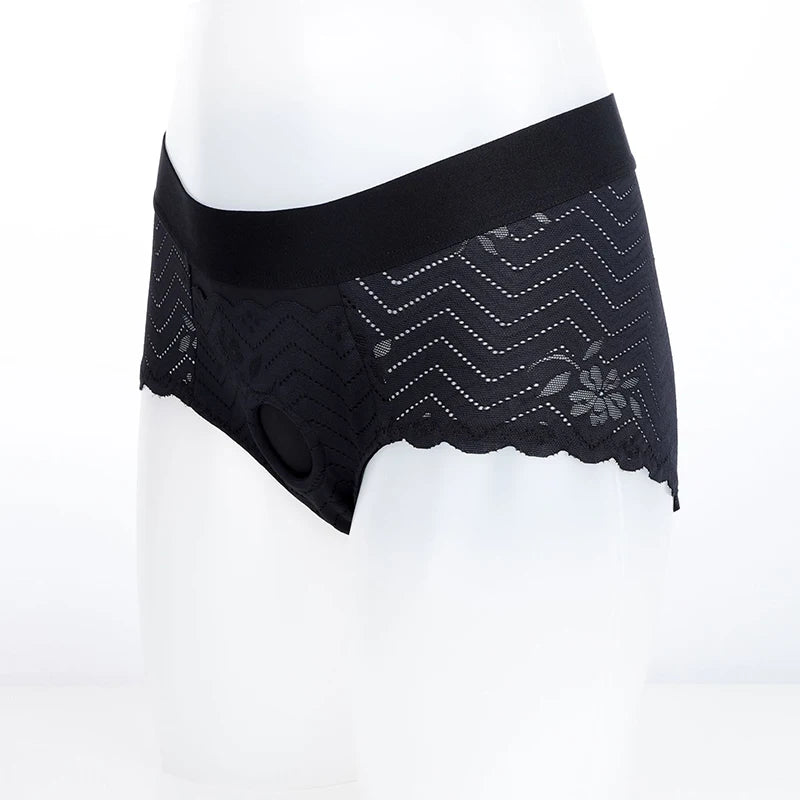 Strap on Harness Panties Underwear Strap-on Strapless Harness Boxers Briefs for Men Women Unisex Lace Strap On Harness Pants