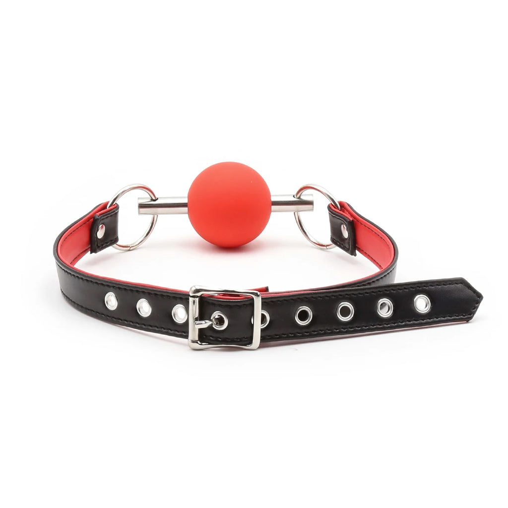 BDSM Ball Gag for Submissive Silicone Slave Throat Mouth Open Gags PU Leather Harness,Bondage Restraints,Sex Toys for Couples