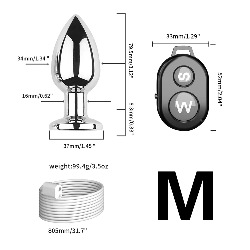 BDSM Remote control electric anal plug butt plug, magnetic charge,G-spot masturbation, Passionate party dance, adult pleasure, a