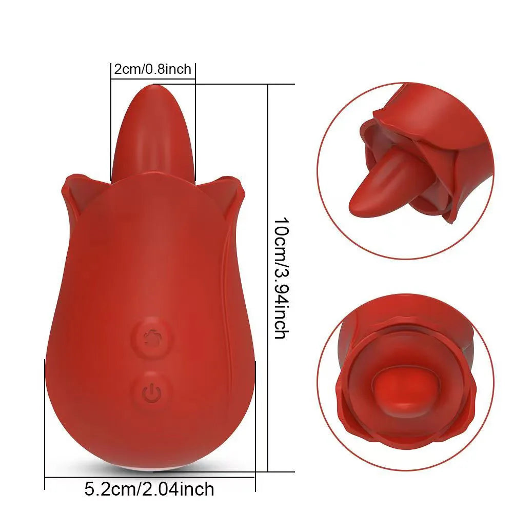 Sex Toys for Women Rose Tongue Licking Powerful Clitoris Stimulation Vagina Vibrator Adults 18 Products Female Masturbation Toy